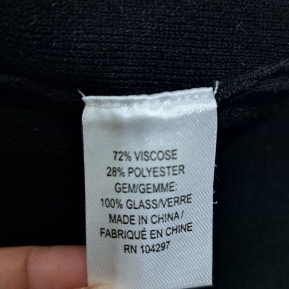 Milly Embellished Collar Iconic Shilloute Sheath Knee Length Dress Black Medium - Picture 8 of 16